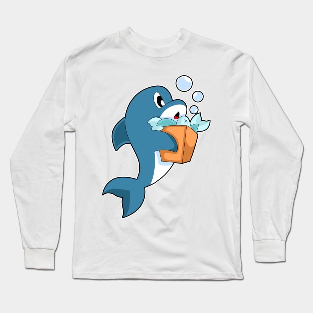 Dolphin Shopping bag Fish Long Sleeve T-Shirt by Markus Schnabel